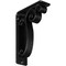 Ekena Millwork Avery Wrought Iron Bracket, (Triple center brace), Powder Coated Black 2"W x 5 1/2"D x 8"H BKTM02X05X08TAV - alternate 1